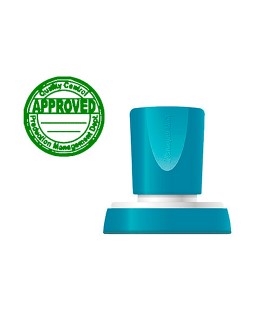 Sello x'stamper quix personalizable color verde redondo diametro 38 mm q-53