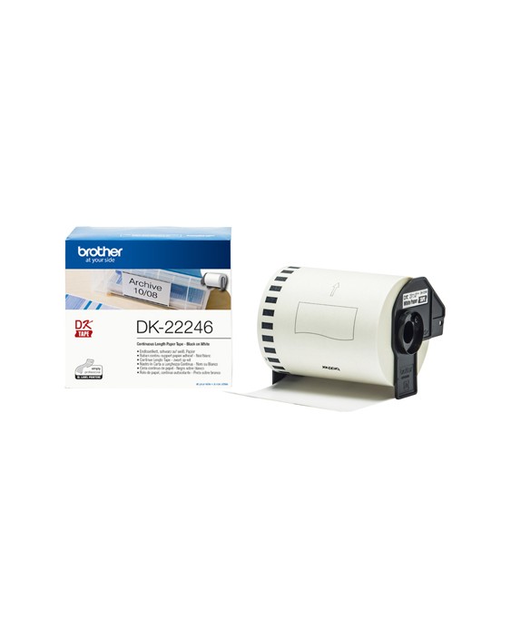 Etiqueta adhesiva brother dk22246 tamaño 103mm x 30,48 m para impresoras ql