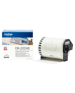 Etiqueta adhesiva brother dk22246 tamaño 103mm x 30,48 m para impresoras ql