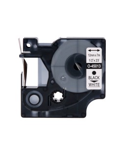 Cinta q-connect 1000 negro-blanco 12 mm x 7 m dymo