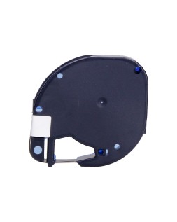 Cinta q-connect 12 mm x 2 m negro-blanco para ropa para maquina letratag