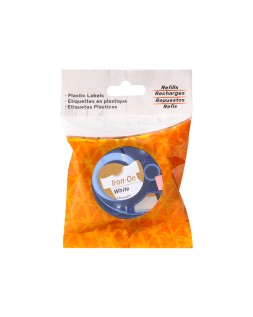 Cinta q-connect 12 mm x 2 m negro-blanco para ropa para maquina letratag