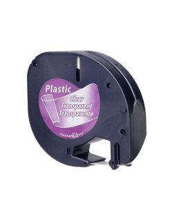 Cinta q-connect 12 mm x 4 m transparente para maquina letratag