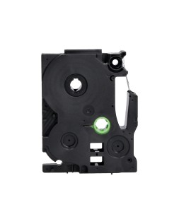 Cinta q-connect tze-211 blanco-negro 6mm longitud 8 m