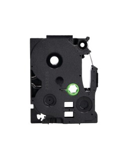 Cinta q-connect tze-231 blanco-negro 12mm longitud 8 m