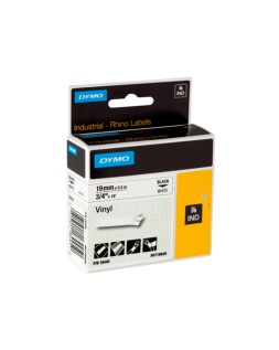 Cinta dymo vinilo blanco 19mm x 5,5mt para etiquetadora rhino