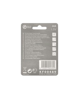 Pila q-connect alcalina aa blister con 4 unidades