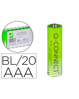 Pila q-connect alcalina aaa paquete con 20 unidades