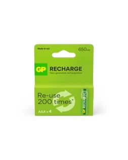 Pila gp recargable aaa 650 mah blister de 4 unidades
