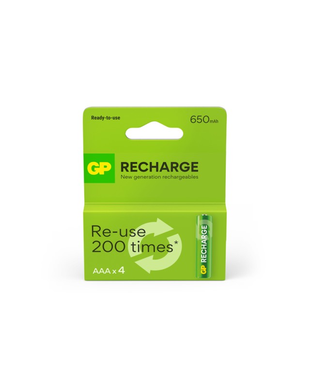 Pila gp recargable aaa 650 mah blister de 4 unidades