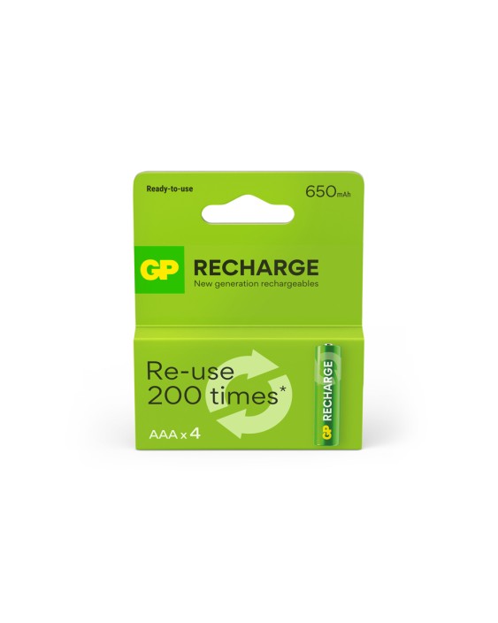 Pila gp recargable aaa 650 mah blister de 4 unidades