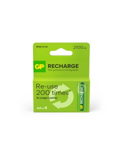 Pila gp recargable aa 2100 mah blister de 4 unidades