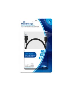 Cable usb 3.1 tipo c a usb 3.0 tipo a mediarange longitud del cable 1.2 m negro