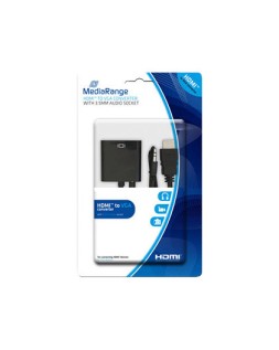 Cable hdmi a vga jack 3.5 mm mediarange negro
