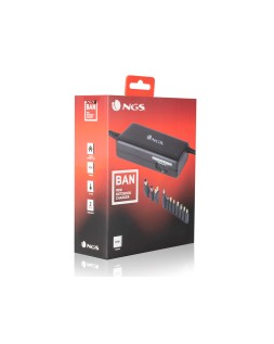 Adaptador de corriente ngs manual laptop 90w con 11 adaptadores