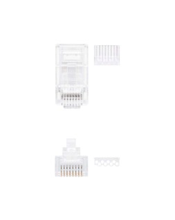 Conector nanocable rj45 8 hilos categoria 6