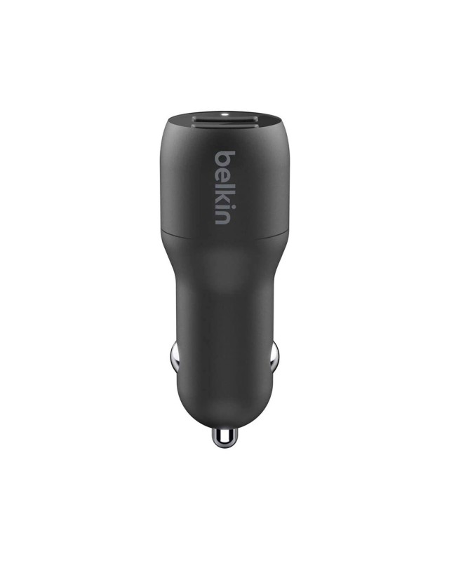 Cargador para coche belkin ccb001btbk doble usb-a 24w 12w x2 color negro