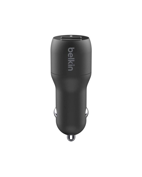 Cargador para coche belkin ccb001btbk doble usb-a 24w 12w x2 color negro