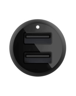 Cargador para coche belkin ccb001btbk doble usb-a 24w 12w x2 color negro
