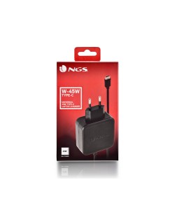 Cargador de pared ngs universal para portatil 45w tipo c 5v/9v/12v/15v-3a 20v/ 2,25a