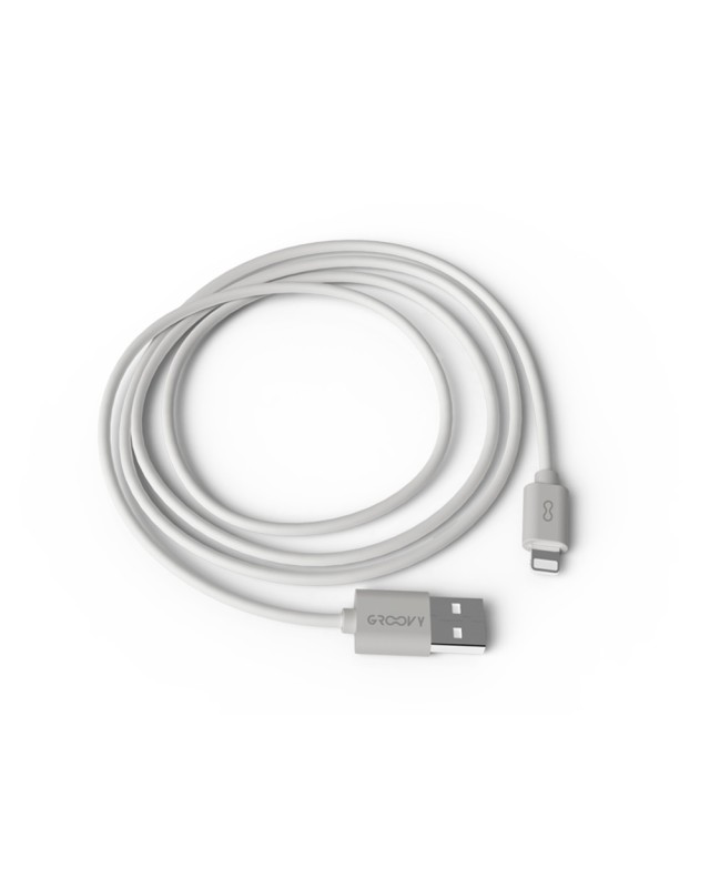 Cable groovy usb 2.0 a apple lightning longitud 1 m color blanco
