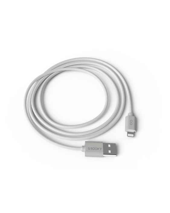 Cable groovy usb 2.0 a apple lightning longitud 1 m color blanco