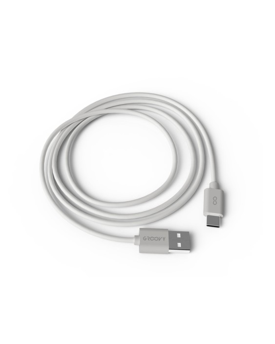 Cable groovy usb-a a tipo c longitud 1 m color blanco
