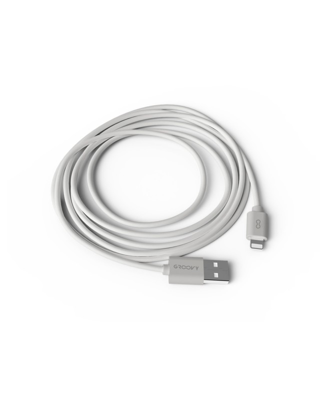 Cable groovy usb 2.0 a apple lightning longitud de cable 2 m color blanco