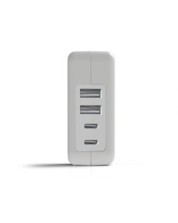 Cargador de pared groovy 2 usb + 2 usb-c 4.8a color blanco