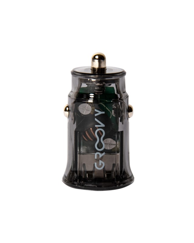 Cargador de coche groovy doble usb a 3.4a gris oscuro