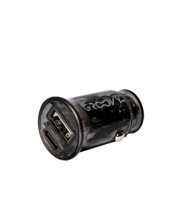 Cargador de coche groovy doble usb a 3.4a gris oscuro