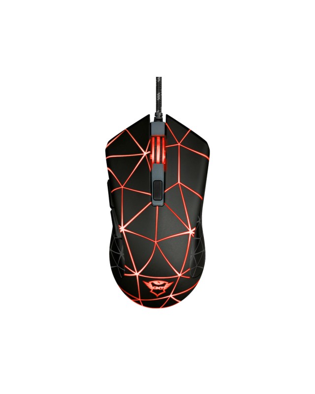 Raton trust gxt133 locx gaming optico luces led 800-4000 ppp 6 botones usb 2.0 cable 1,80 m color negro