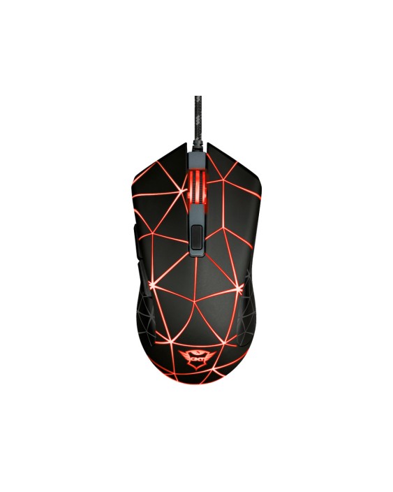 Raton trust gxt133 locx gaming optico luces led 800-4000 ppp 6 botones usb 2.0 cable 1,80 m color negro