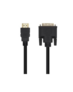 Cable aisens dvi a hdmi dvi18+1/m-hdmi a/m full hd color negro longitud 1,8 m