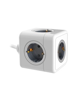 Regleta q-connect de cubo enchufe multiple power cube 5 en 1 cable de 1,4 m 5 tomas de corriente 75x75x112mm