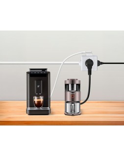 Regleta q-connect de cubo enchufe multiple power cube 5 en 1 cable de 1,4 m 5 tomas de corriente 75x75x112mm