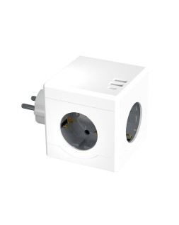 Regleta q-connect de cubo enchufe multiple power cube 6 en 1 directo pared 3 tomas de corriente+2 usb+1 usb c