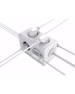 Regleta q-connect enchufe multiple 10 en 1 cable 1,4 m 6 tomas de corriente+3 usb+1 usb tipo c 140x76x87mm