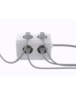 Regleta q-connect enchufe multiple 10 en 1 cable 1,4 m 6 tomas de corriente+3 usb+1 usb tipo c 140x76x87mm
