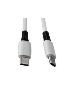 Cable usb-c a usb-c q-connect pvc longitud 3m blanco