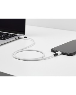 Cable usb-c a usb-c q-connect pvc longitud 3m blanco