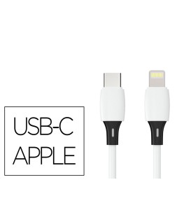 Cable usb-c a apple lightning q-connect pvc longitud 2m blanco