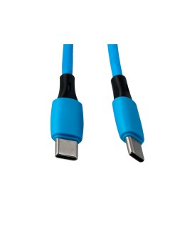 Cable usb-c a usb-c q-connect pvc longitud 2m azul