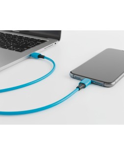 Cable usb-c a usb-c q-connect pvc longitud 2m azul