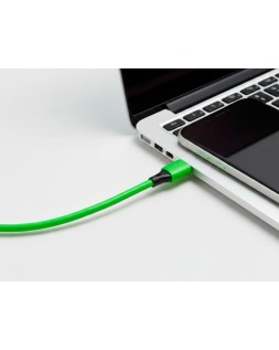 Cable usb-c a usb-c q-connect pvc longitud 1m verde