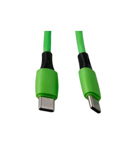 Cable usb-c a usb-c q-connect pvc longitud 2m verde