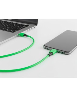 Cable usb-c a usb-c q-connect pvc longitud 2m verde