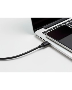 Cable usb-c a usb-c q-connect pvc longitud 1m negro