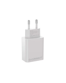 Cargador de pared q-connect usb-a y usb-c 20 w blanco
