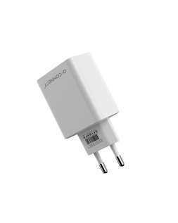 Cargador de pared q-connect usb-a y usb-c 20 w blanco